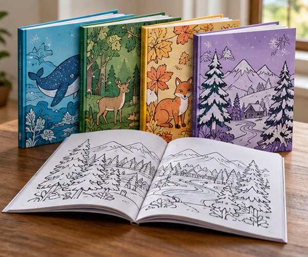 A6 Themed Coloring Book Series