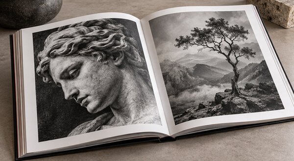 C3 Black And White Artwork